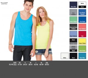CA3480 Bella Canvas Unisex Jersey Tank £8.99. Side seamed, Crew neck, Unisex sizing, 142g/m².