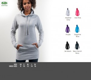 JH005 Girlie Longline Hoodie - £18.99. Three panel double fabric hood, Long length style with deep rib hem, Girlie fit, 80% Cotton, 20% Polyester, 280gsm.