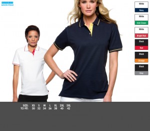 KK706 Women's St Mellion Polo - £11.99. Taped back neck, Half moon yoke, Cuffed sleeves, 100% Combed cotton piqué, 210gsm.